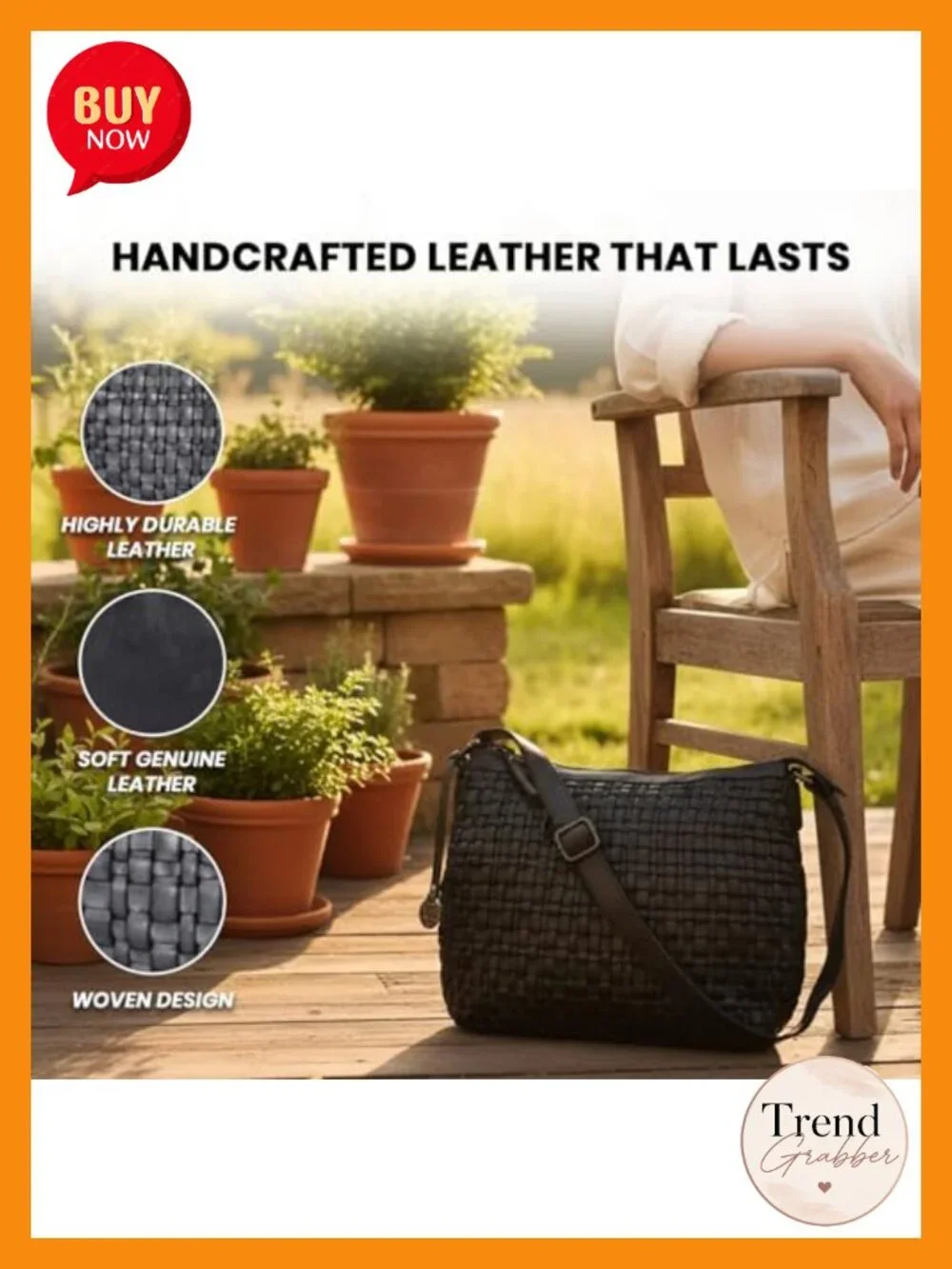 Genuine Leather Crossbody Sling Bag Purse for Women Adjustable Strap Handbag